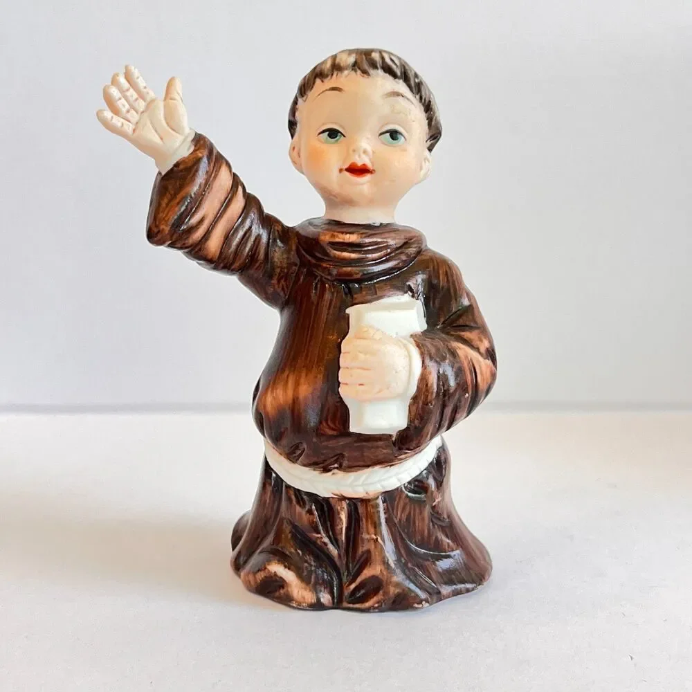 Vintage Monk or Friar Bell Porcelain Enesco?